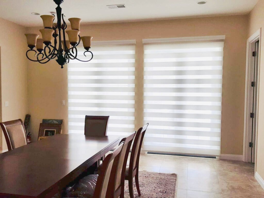A modern version of Roller Shades, offering a futuristic and glamorous vision, adjusting privacy at any time.