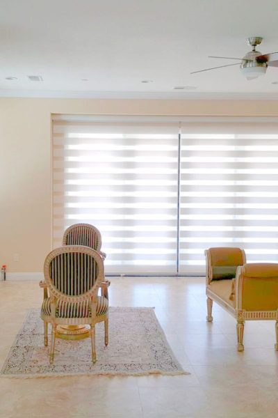 A modern version of Roller Shades, offering a futuristic and glamorous vision, adjusting privacy at any time.